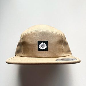 Strength & Heart - Khaki/Black, Rose 5 Panel Camp Hat